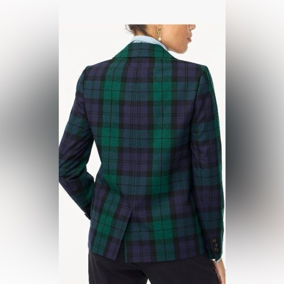 J. Crew Navy and Green Plaid Blazer - Picture 1 of 5